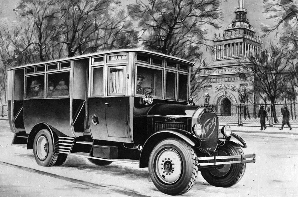 1907 год первый автобус